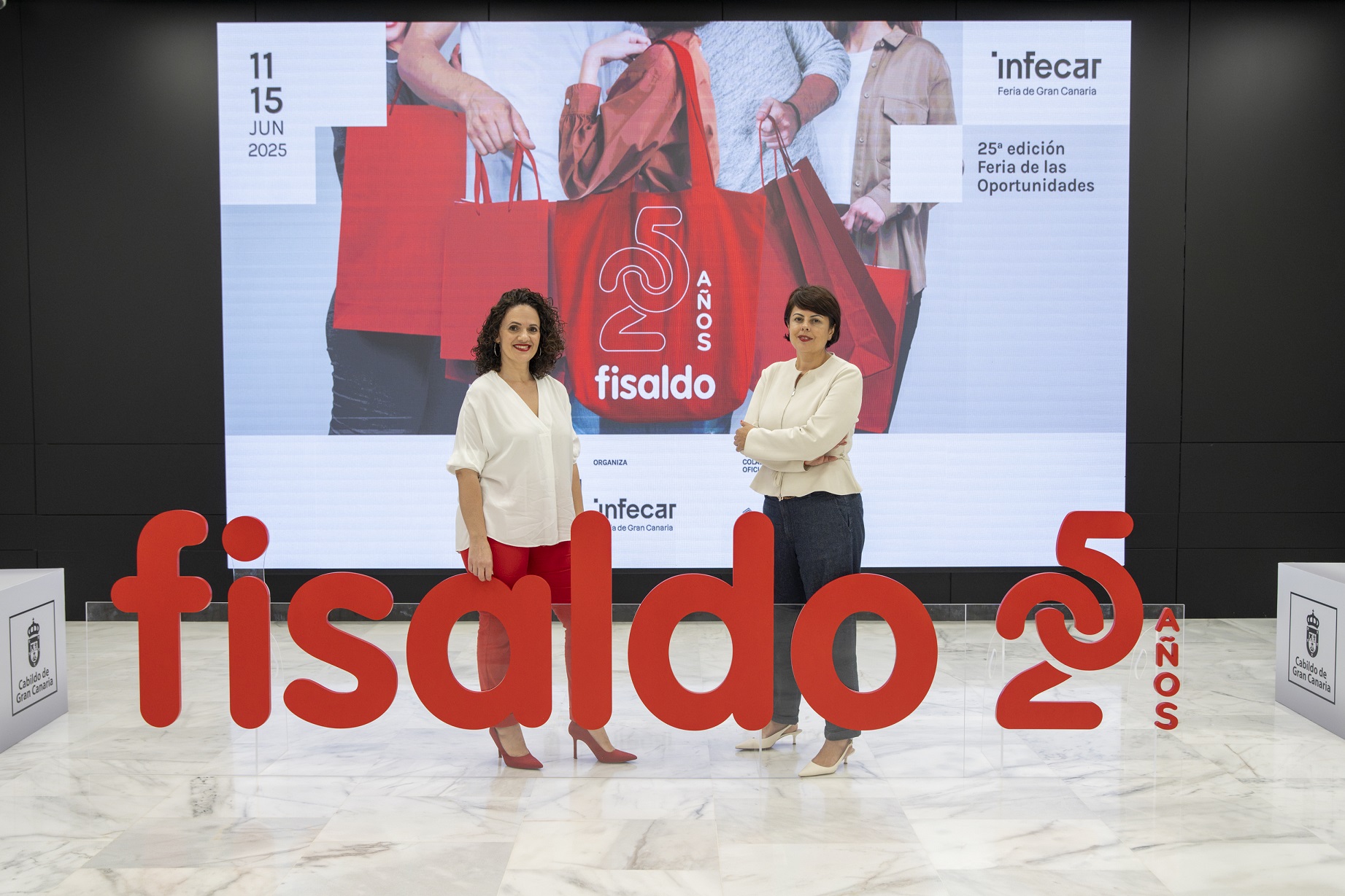 Minerva Alonso y Natalia Santana en la presentación de Fisaldo 2025